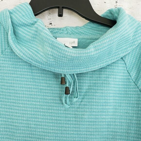 J. Jill Cowl Neck long sleeve striped shirt - Picture 7 of 7